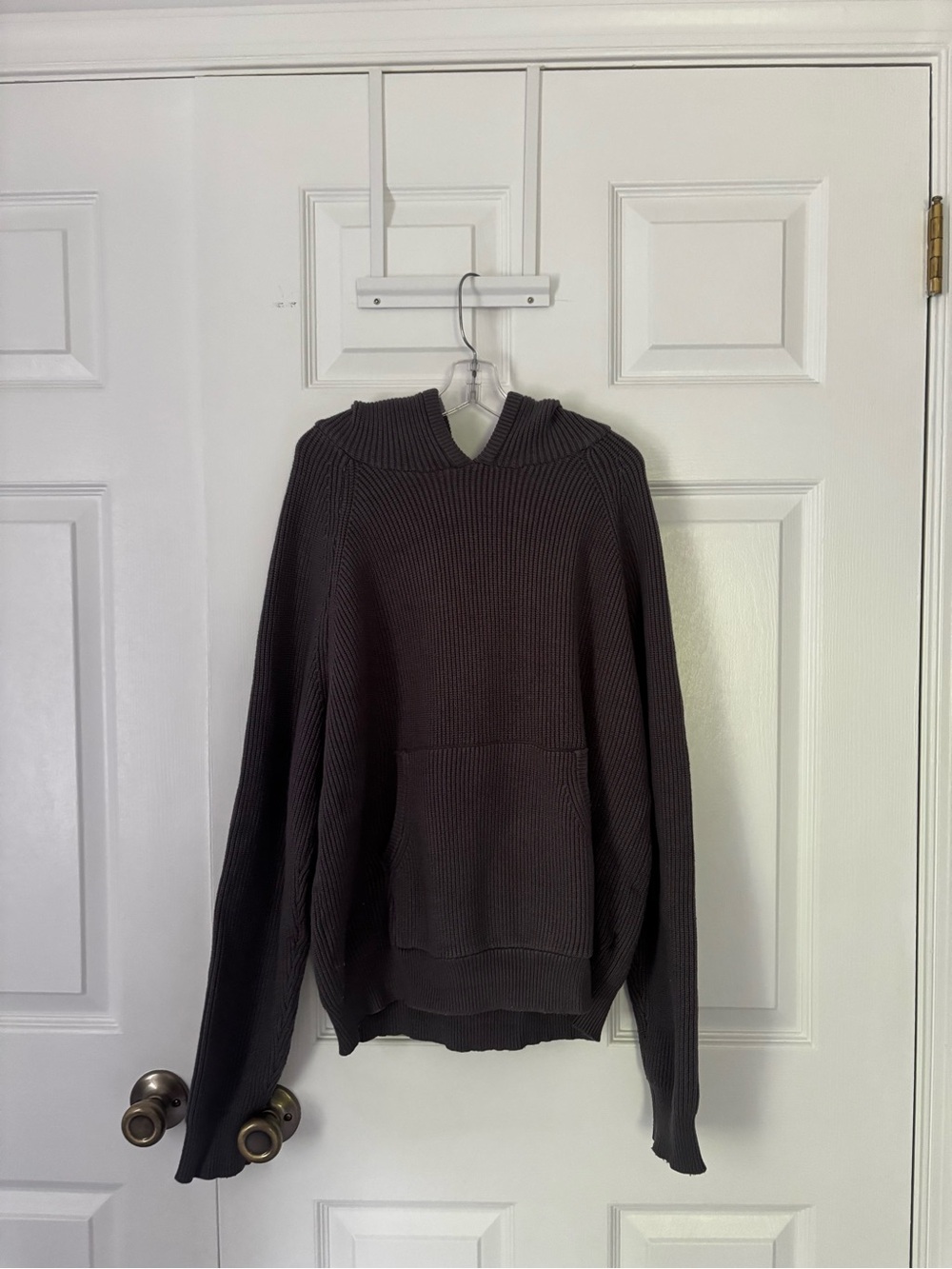 Edikted Men's Crewneck Rib-Knit Sweater in Dark Brown
